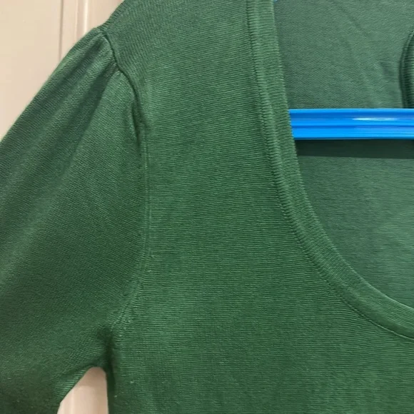 Mango sweater / jersey with stretch, U-neck and long sleeves in green! Size UK L - Picture 5 of 13